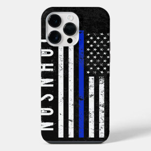 Personalisierte amerikanische Flagge im Polizeisti iPhone Hülle