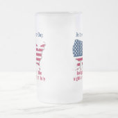 Personalisierte amerikanische Flagge, Map Independ Mattglas Bierglas (Mittel)