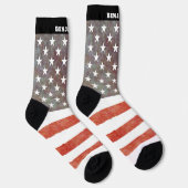 Personalisierte amerikanische Flagge mit Namen der Socken (Rechts)