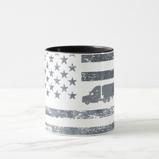 Personalisierte amerikanische Flagge mit Sattelsch Tasse (Zentrum)