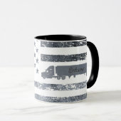 Personalisierte amerikanische Flagge mit Sattelsch Tasse (VorderseiteRechts)