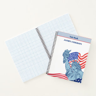 Personalisierte amerikanische Flagge patriotisches Notizblock