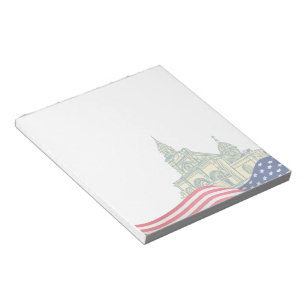 Personalisierte amerikanische Flagge Patriotisches Notizblock