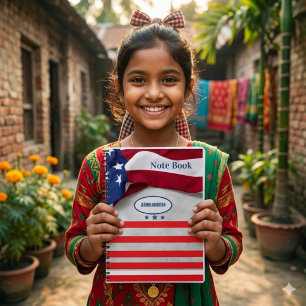 Personalisierte amerikanische Flagge patriotisches Notizblock