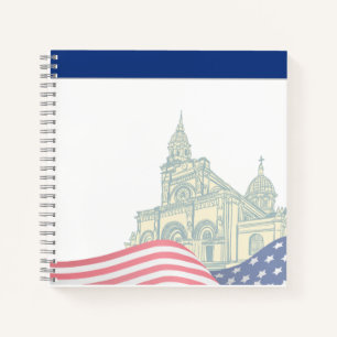Personalisierte amerikanische Flagge patriotisches Notizblock