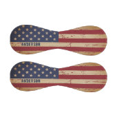 Personalisierte amerikanische Flagge Rustic Wood P Baseball (Paneele)