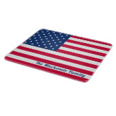 Personalisierte amerikanische Flagge Schneidebrett (Ecke)