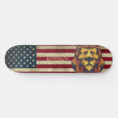 Personalisierte Amerikanische Goldene Lion Skateboard (Horizontal)