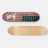 Personalisierte amerikanische Kuh Skateboard (Horizontal)