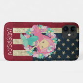 Personalisierte amerikanische Mermaid Case-Mate iPhone Hülle (Rückseite (Horizontal))