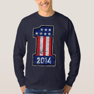 Personalisierte amerikanische Nummer Eins Jahr ode T-Shirt
