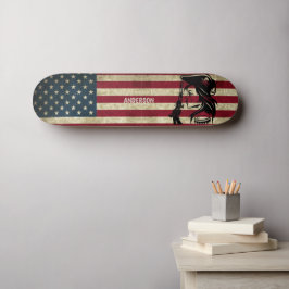 Personalisierte amerikanische Piratenfrau Skateboard