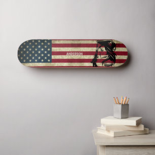 Personalisierte amerikanische Piratenfrau Skateboard