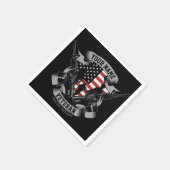 Personalisierte amerikanische Veteran Proud Vet US Serviette (Ecke)