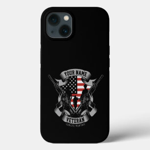 Personalisierte amerikanische Veteranen-Stolz Vet iPhone 13 Hülle