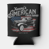 Personalisierte Amerikanische Vintage Autogarage Dosenkühler (Vorderseite)