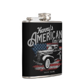 Personalisierte Amerikanische Vintage Autogarage Flachmann (Rechts)