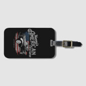 Personalisierte Amerikanische Vintage Autogarage Gepäckanhänger (Vorderseite (Horizontal))