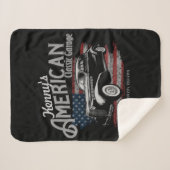 Personalisierte Amerikanische Vintage Autogarage Sherpadecke (Vorderseite (Horizontal))