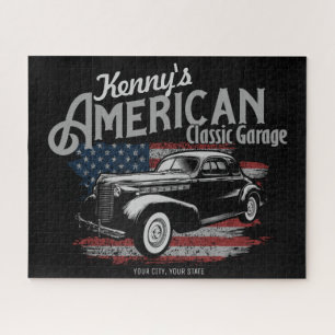 Personalisierte amerikanische Vintage-Klassiker-Au Puzzle