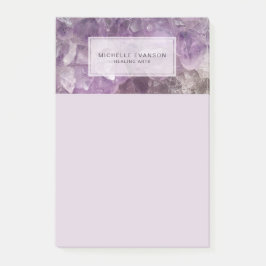 Personalisierte Amethyst-Kristallheilkunst Post-it Klebezettel