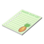 Personalisierte Ananas auf der Tropeninsel Notizblock (Rotiert)