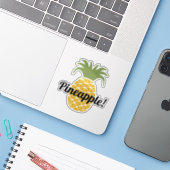 PERSONALISIERTE Ananas Aufkleber (Laptop mit iPhone)