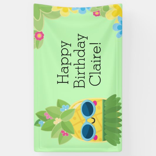 Personalisierte Ananas Banner (Vertikal)