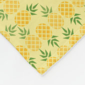 Personalisierte Ananas, bearbeitbarer gelber Hinte Fleecedecke (Ecke)