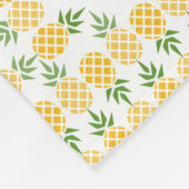 Personalisierte Ananas, bearbeitbarer weißer Hinte Fleecedecke (Ecke)