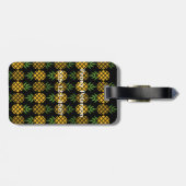 Personalisierte Ananas | bearbeitbares Schwarz Gepäckanhänger (Rückseite horizontal)