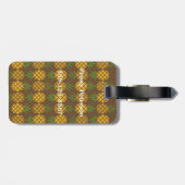 Personalisierte Ananas | Editable Brown Gepäckanhänger (Rückseite horizontal)