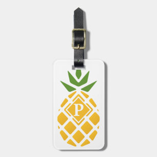 Personalisierte Ananas Editierbarer weißer Hinte Gepäckanhänger
