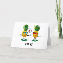 Personalisierte Ananas Emoji Liebe Couple
