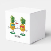 Personalisierte Ananas Emoji Liebe Couple Geschenkschachtel (Rückseite)