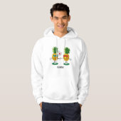 Personalisierte Ananas Emoji Liebe Couple Hoodie (Vorne ganz)