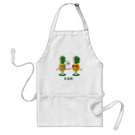Personalisierte Ananas Emoji Liebe Couple Schürze