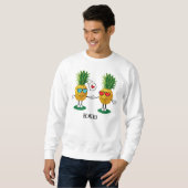 Personalisierte Ananas Emoji Liebe Couple Sweatshirt (Vorne ganz)