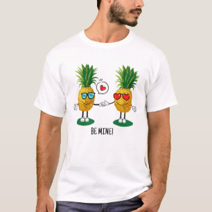 Personalisierte Ananas Emoji Liebe Couple T-Shirt