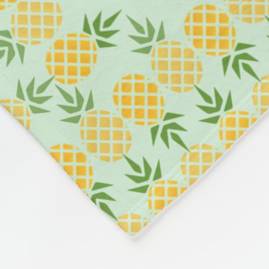 Personalisierte Ananas Fleecedecke (Ecke)