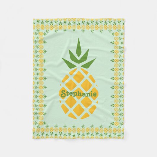 Personalisierte Ananas Fleecedecke (Vorderseite)