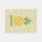 Personalisierte Ananas Fleecedecke (Vorderseite (Horizontal))