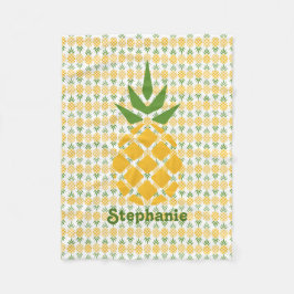 Personalisierte Ananas Fleecedecke