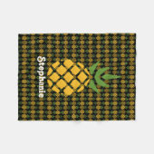 Personalisierte Ananas Fleecedecke (Vorderseite (Horizontal))