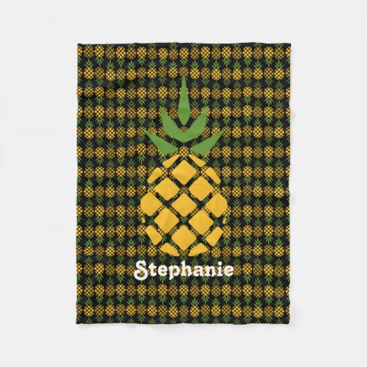 Personalisierte Ananas Fleecedecke (Vorderseite)