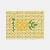 Personalisierte Ananas Fleecedecke (Vorderseite (Horizontal))