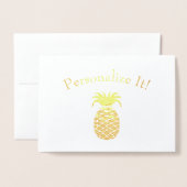 Personalisierte Ananas Folienkarte (Vorderseite mit Umschlag)