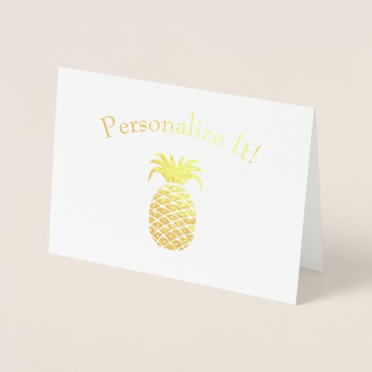 Personalisierte Ananas Folienkarte (Vorderseite)