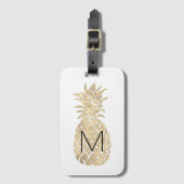 personalisierte Ananas Gepäckanhänger (Vorderseite Vertikal)