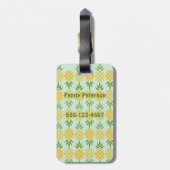 Personalisierte Ananas Gepäckanhänger (Rückseite vertikal)